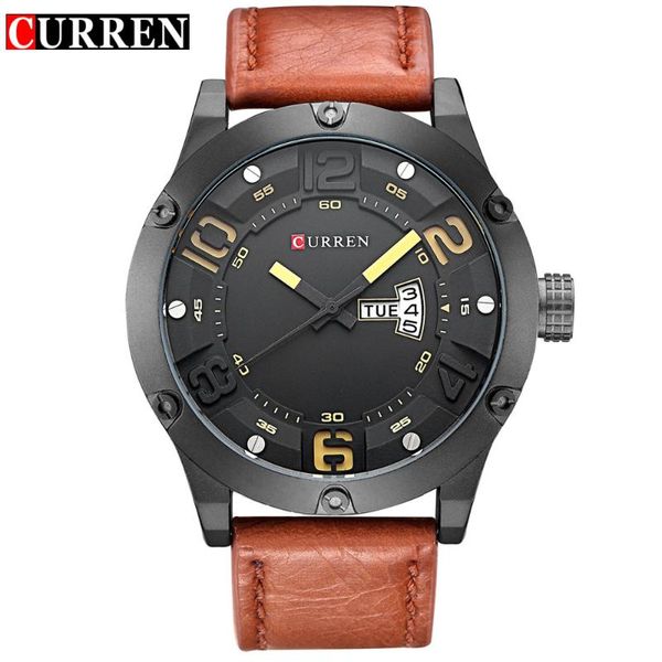 wristwatches curren men watch leather band sport military quartz business man gift for waterproof relogio masculino, Slivery;brown
wristwatches curren men watch leather band sport military quartz business man gift for waterproof relogio masculino, Slivery;brown