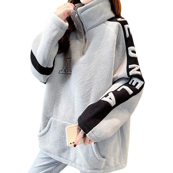 women's hoodies & sweatshirts casual autumn winter product women coat zipper sweatshirt polar fleece embroidered harajuku letters jedne, Black
women's hoodies & sweatshirts casual autumn winter product women coat zipper sweatshirt polar fleece embroidered harajuku letters jedne, Black