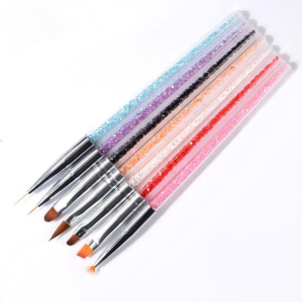 nail brushes 7pcs/set brush for manicure gel nails gradient rhinestone handle art tools set, Yellow
nail brushes 7pcs/set brush for manicure gel nails gradient rhinestone handle art tools set, Yellow