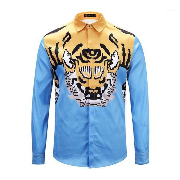 2021 arrival hawaiian shirt mens casual slim fit 3d print animal head shirts long sleeve chemise homme1, White;black
2021 arrival hawaiian shirt mens casual slim fit 3d print animal head shirts long sleeve chemise homme1, White;black