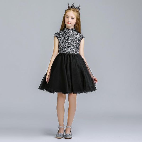 girl's dresses sequins high neck ball gown simple short sleeves knee-length black kids party communion girl for weddings dh143, Red;yellow
girl's dresses sequins high neck ball gown simple short sleeves knee-length black kids party communion girl for weddings dh143, Red;yellow
