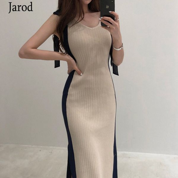 summer women v neck bodycon knitted dress sleeveless hit color bow fashion split sweater chic dress vestidos 210518, Black;gray
summer women v neck bodycon knitted dress sleeveless hit color bow fashion split sweater chic dress vestidos 210518, Black;gray