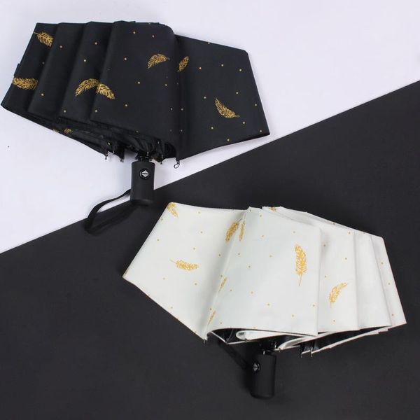 umbrellas ins fashion golden feather pattern folding automatic umbrella for women girl uv rainproof parasol rain sun
umbrellas ins fashion golden feather pattern folding automatic umbrella for women girl uv rainproof parasol rain sun