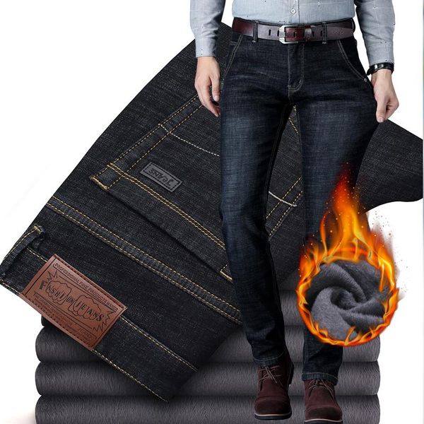 men's jeans 2021 classic winter warm business fashion casual stretch thick denim trousers men brand clothing, Blue
men's jeans 2021 classic winter warm business fashion casual stretch thick denim trousers men brand clothing, Blue