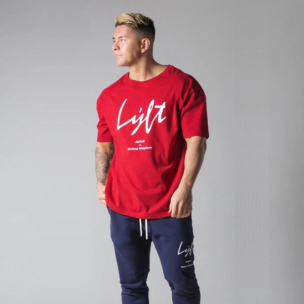 men's t-shirts short sleeve fitness t-shirt cotton print workout clothing, White;black
men's t-shirts short sleeve fitness t-shirt cotton print workout clothing, White;black