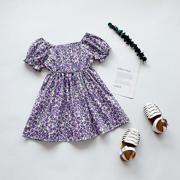 summer short sleeve girls dress 2-6 years cute puff floral print children's princess party 210515, Red;yellow
summer short sleeve girls dress 2-6 years cute puff floral print children's princess party 210515, Red;yellow