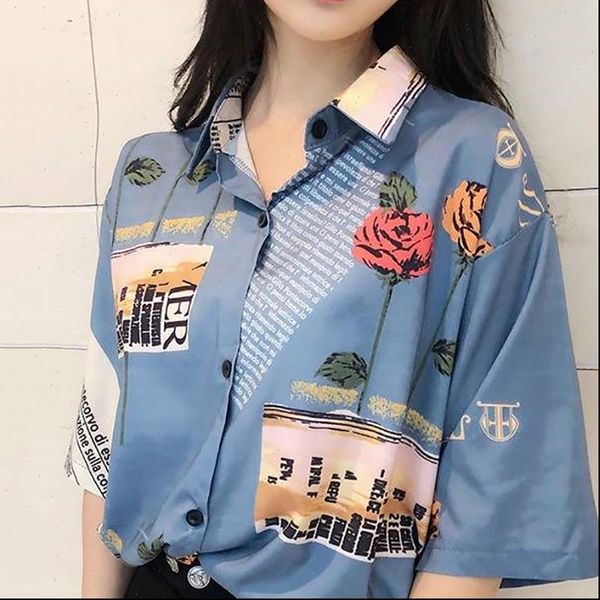 summer girls retro sweet rose womens shirt print short sleeve polo floral chiffon loose top, White
summer girls retro sweet rose womens shirt print short sleeve polo floral chiffon loose top, White