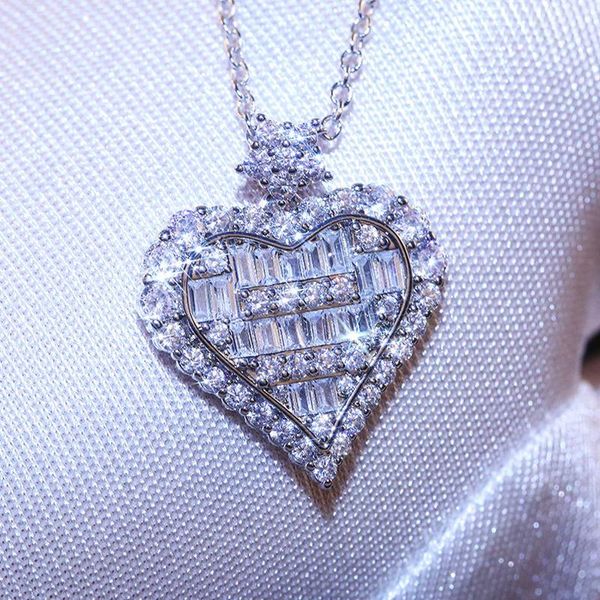 pendant necklaces luxury silver plated heart for women shine white cz stone inlay fashion jewelry romantic wedding party gift
pendant necklaces luxury silver plated heart for women shine white cz stone inlay fashion jewelry romantic wedding party gift