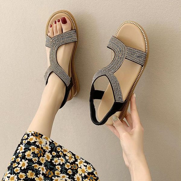 sandals 2021 summer women flats casual t-strap gladiator fashion bling gold silver knitted beach flat shoes adult, Black
sandals 2021 summer women flats casual t-strap gladiator fashion bling gold silver knitted beach flat shoes adult, Black