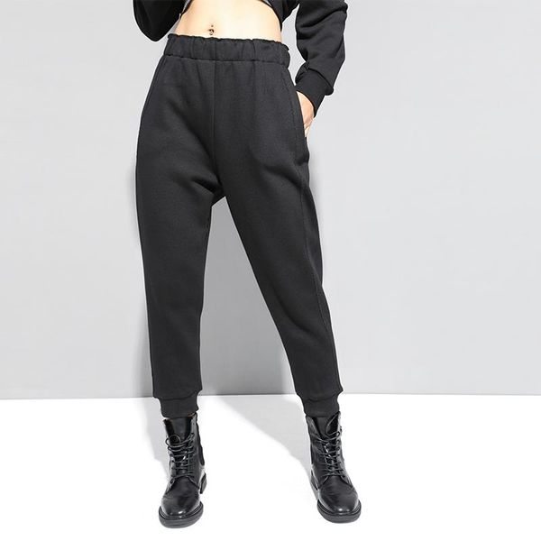 women's pants & capris fashion elastic waist women loose harem trousers tide spring autumn 2021 sweatpants streetwear wp142, Black;white
women's pants & capris fashion elastic waist women loose harem trousers tide spring autumn 2021 sweatpants streetwear wp142, Black;white