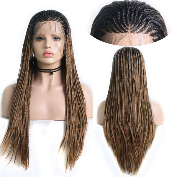 charisma long ombre brown micro braiding synthetic lace front wigs for women heat resistant two tone braided box braids wigs1, Black
charisma long ombre brown micro braiding synthetic lace front wigs for women heat resistant two tone braided box braids wigs1, Black