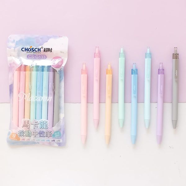 gel pens 8pcs macaron color set mild colors 0.5mm ballpoint roller ball pen writing marker liner office school supplies gift a6567
gel pens 8pcs macaron color set mild colors 0.5mm ballpoint roller ball pen writing marker liner office school supplies gift a6567