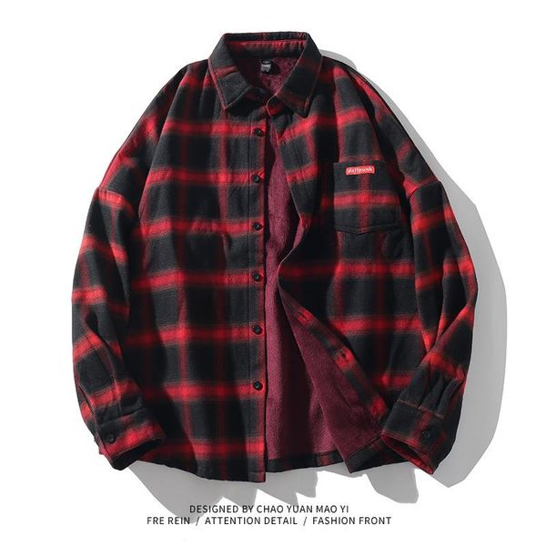 men's casual shirts spring autumn plaid shirt men cotton male long sleeve clothing plus velvet warm, White;black
men's casual shirts spring autumn plaid shirt men cotton male long sleeve clothing plus velvet warm, White;black