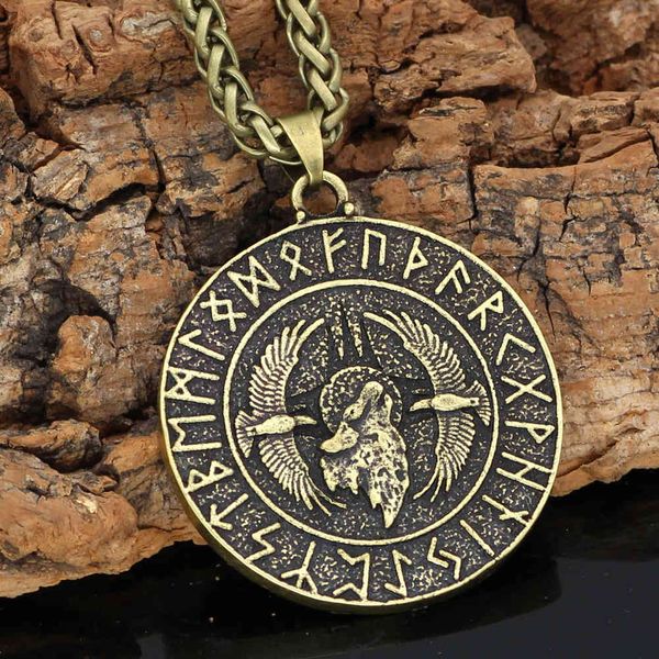 viking pirate odin celtic wolf raven double sided pendant rune necklace men's necklace jewelry, Silver
viking pirate odin celtic wolf raven double sided pendant rune necklace men's necklace jewelry, Silver