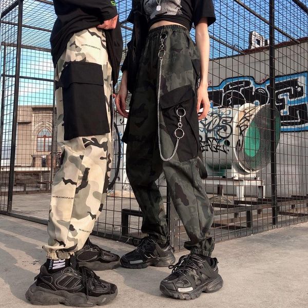 harajuku camouflage pants female hip hop cargo women chain vintage punk high waist korean style baggy trousers women's & capris, Black;white
harajuku camouflage pants female hip hop cargo women chain vintage punk high waist korean style baggy trousers women's & capris, Black;white