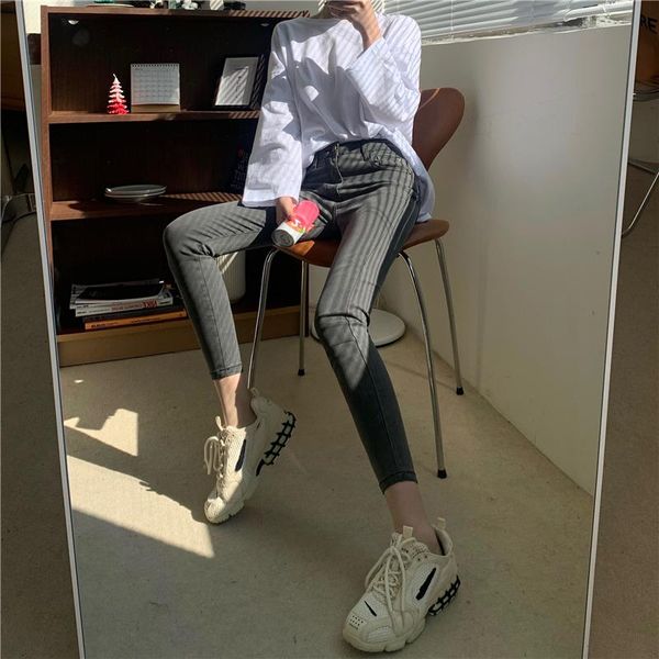 women's jeans ytx180 high-waisted, slim-fitting, stretch-leg pants, and ankle-length, Blue
women's jeans ytx180 high-waisted, slim-fitting, stretch-leg pants, and ankle-length, Blue