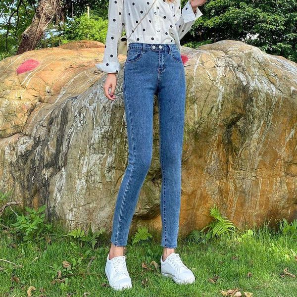 women's jeans stretchable ankle lenght skinny for women high waist slim pencil ladies streetwear carrot denim pants, Blue
women's jeans stretchable ankle lenght skinny for women high waist slim pencil ladies streetwear carrot denim pants, Blue