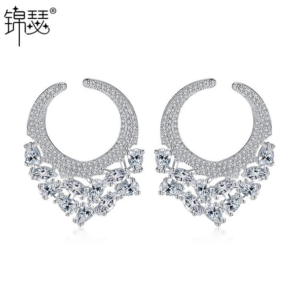 jewelry charm stud moon cold earrings aaa zircon inlay fashion creative women's, Golden
jewelry charm stud moon cold earrings aaa zircon inlay fashion creative women's, Golden