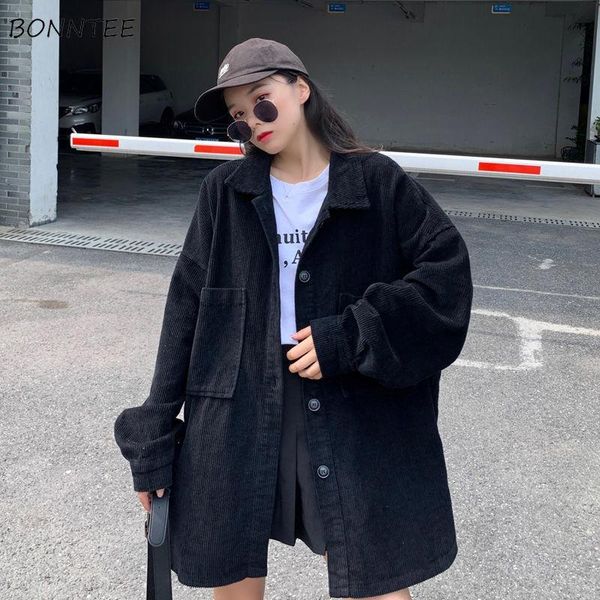 women's jackets basic women chic corduroy bf spring ladies daily outwear long sleeve teens streetwear harajuku all-match retro clothing, Black;brown
women's jackets basic women chic corduroy bf spring ladies daily outwear long sleeve teens streetwear harajuku all-match retro clothing, Black;brown