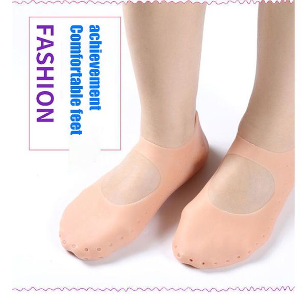 1pair silicone heel gel socks soft foot cracked repair dry crack healing chapped with hole sports, Black
1pair silicone heel gel socks soft foot cracked repair dry crack healing chapped with hole sports, Black