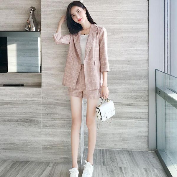 women's suits & blazers factory direct sale 2021 large korean plaid suit summer net red shorts two piece casual, White;black
women's suits & blazers factory direct sale 2021 large korean plaid suit summer net red shorts two piece casual, White;black