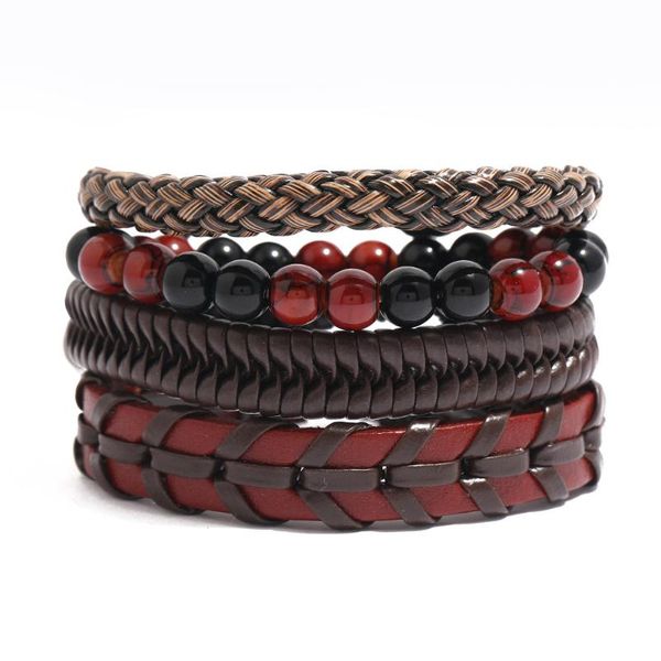 link, chain 2021 retro woven suit cowhide bracelet diy hand rope cross-border source leather jewelry wholesale, Black
link, chain 2021 retro woven suit cowhide bracelet diy hand rope cross-border source leather jewelry wholesale, Black