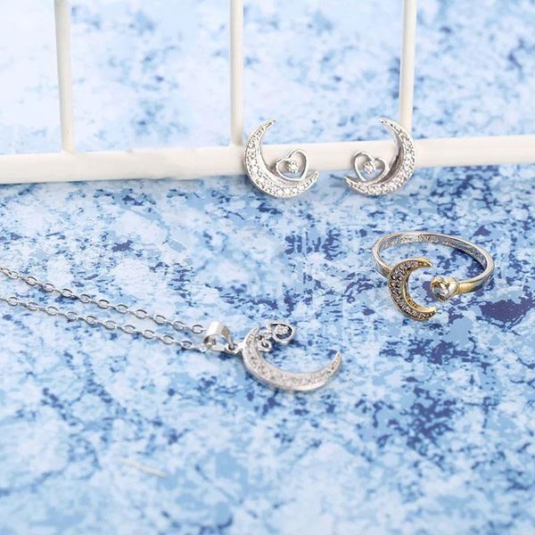 earrings & necklace i love you to the moon and back silver color rings for women jewelry set promise engagement gift
earrings & necklace i love you to the moon and back silver color rings for women jewelry set promise engagement gift
