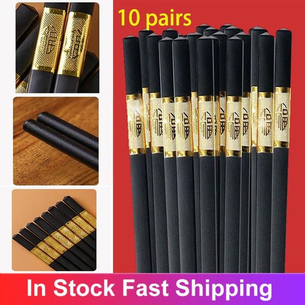 chopsticks reusable 10 pair set japanese style sushi golden/sliver color chop sticks easy household tools
chopsticks reusable 10 pair set japanese style sushi golden/sliver color chop sticks easy household tools
