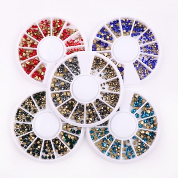 wheel 3d nail rhinestones, 5 colors crystal clear pointed back,2/3/4mm sizes rhinestoneshwze1441, Silver;gold
wheel 3d nail rhinestones, 5 colors crystal clear pointed back,2/3/4mm sizes rhinestoneshwze1441, Silver;gold