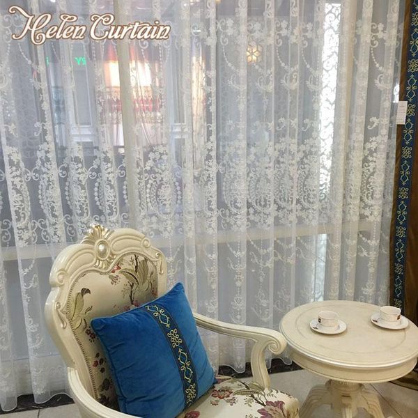 curtain & drapes european style embroidered white tulle for living room luxury sheer bedroom window curtains
curtain & drapes european style embroidered white tulle for living room luxury sheer bedroom window curtains