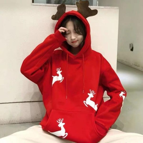 women's hoodies & sweatshirts oversized hoodie christmas elk print kawaii hooded pullovers warm winter clothes women korean fashion cou, Black
women's hoodies & sweatshirts oversized hoodie christmas elk print kawaii hooded pullovers warm winter clothes women korean fashion cou, Black