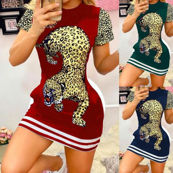 casual dresses women's fashion leopard printing mini short sleeve round neck bodycon slim formal dress women elegant ladies, Black;gray
casual dresses women's fashion leopard printing mini short sleeve round neck bodycon slim formal dress women elegant ladies, Black;gray