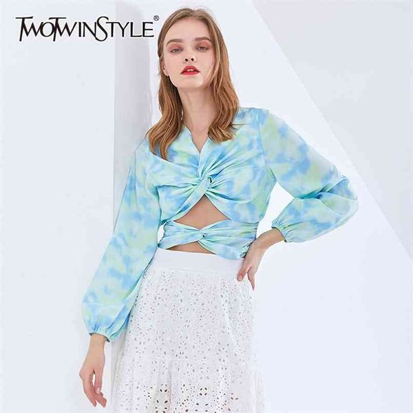 print hit color blouse for women v neck lantern long sleeve hollow out short shirt female fashion 210524, White
print hit color blouse for women v neck lantern long sleeve hollow out short shirt female fashion 210524, White