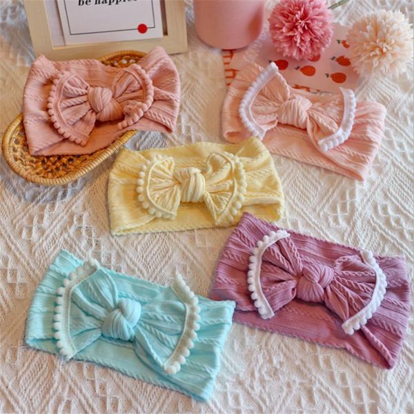 6pcs/lot solid color hair band soft bow kids headband pompom ruffles trim headdress infants girls 12 colors accessories, Slivery;white
6pcs/lot solid color hair band soft bow kids headband pompom ruffles trim headdress infants girls 12 colors accessories, Slivery;white