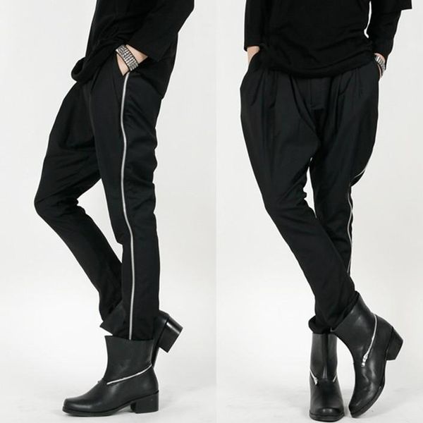 27-44 2021 men's clothing autumn and winter casual male fashion pants slim skinny harem singer costumes, Black
27-44 2021 men's clothing autumn and winter casual male fashion pants slim skinny harem singer costumes, Black