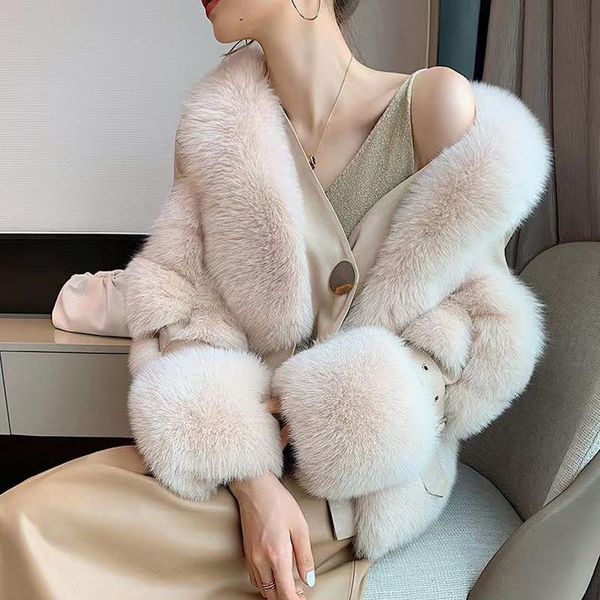 women's fur & faux natural patchwork sheep skin coat jackets women female genuine leather real short outwear warm thick winter clothes, Black
women's fur & faux natural patchwork sheep skin coat jackets women female genuine leather real short outwear warm thick winter clothes, Black