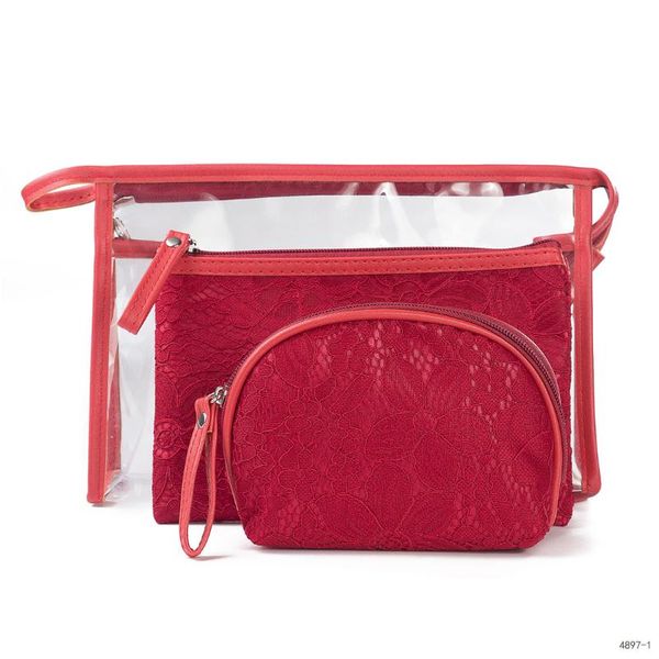 large-capacity lace three-piece pvc cosmetic bag,convenient for travel ladies' toiletries storage bag size 26 * 6.5 16.5 bags & cases
large-capacity lace three-piece pvc cosmetic bag,convenient for travel ladies' toiletries storage bag size 26 * 6.5 16.5 bags & cases