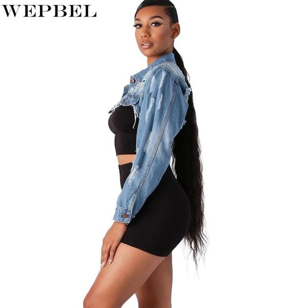 women's jackets wepbel denim jacket casual solid color buttons coat summer long sleeve turn-down collar ripped extra short, Black;brown
women's jackets wepbel denim jacket casual solid color buttons coat summer long sleeve turn-down collar ripped extra short, Black;brown
