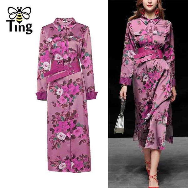 runway purple floral button up casual midi long dress with belt vintage elegant straight work office vestidos robe 210513, Black;gray
runway purple floral button up casual midi long dress with belt vintage elegant straight work office vestidos robe 210513, Black;gray
