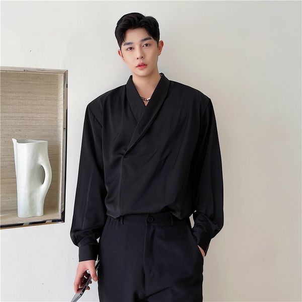 men's casual shirts long sleeve korean trend pullover loose thin male vintage japan harajuku streetwear shirt for man a3jf, White;black
men's casual shirts long sleeve korean trend pullover loose thin male vintage japan harajuku streetwear shirt for man a3jf, White;black