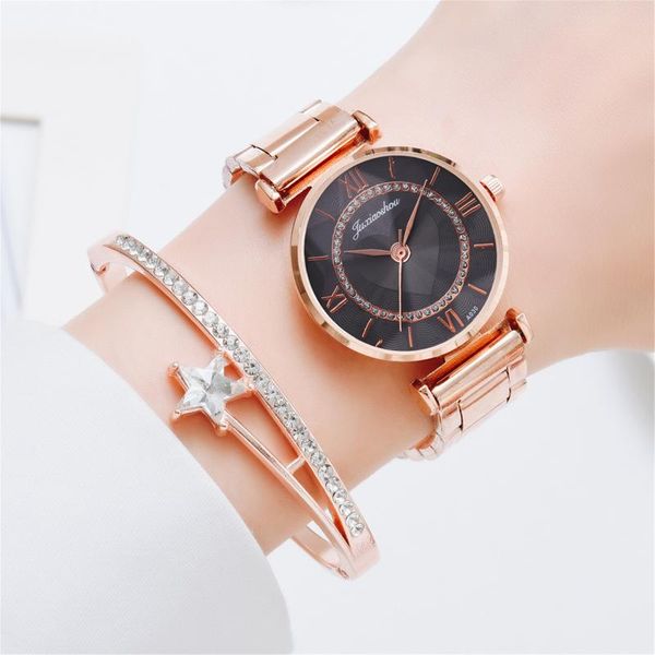 wristwatches 2pc women watches bracelet set roma ladies folding buckle watch casual quartz for female clock gift montre femme, Slivery;brown
wristwatches 2pc women watches bracelet set roma ladies folding buckle watch casual quartz for female clock gift montre femme, Slivery;brown