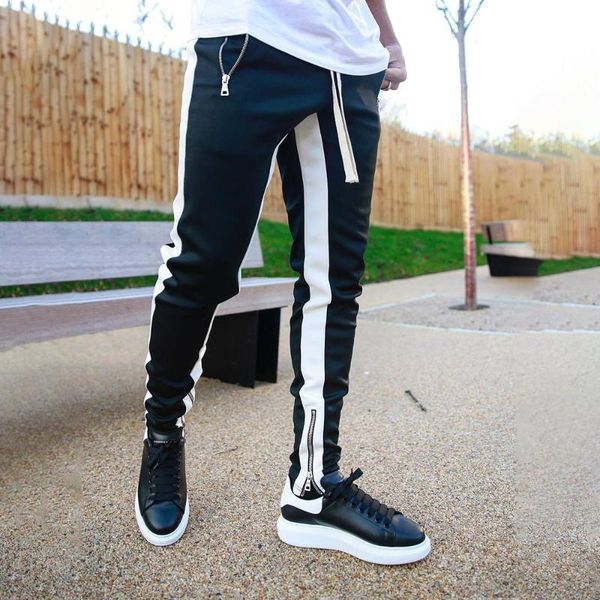 running pants men's black sweatpants fashion youth casual gym fitness jogging men autumn zipper pocket sports trousers, Black;blue
running pants men's black sweatpants fashion youth casual gym fitness jogging men autumn zipper pocket sports trousers, Black;blue