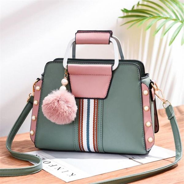 evening bags contrast colors elegant shoulder bag trendy women crossbody fur ball pendant rivet luxury designer ladies handle totes
evening bags contrast colors elegant shoulder bag trendy women crossbody fur ball pendant rivet luxury designer ladies handle totes