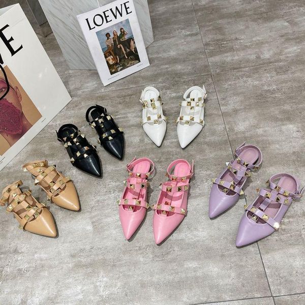 sandals women's shoes 2021 spring and summer catwalk style rivet decoration flat all-match pointed toe, Black
sandals women's shoes 2021 spring and summer catwalk style rivet decoration flat all-match pointed toe, Black