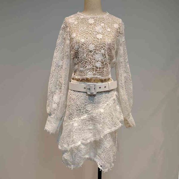 patchwork lace sets for women o neck long sleeve shirt high waist sashes skirts embroidery set female spring, White
patchwork lace sets for women o neck long sleeve shirt high waist sashes skirts embroidery set female spring, White
