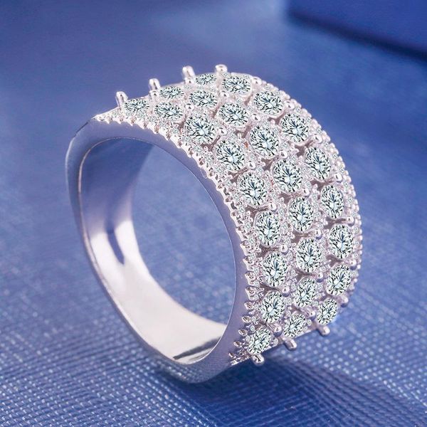 cluster rings three-row diamond ring female micro-inlaid fashion full thin strip tail elegant personalized wedding, Golden;silver
cluster rings three-row diamond ring female micro-inlaid fashion full thin strip tail elegant personalized wedding, Golden;silver