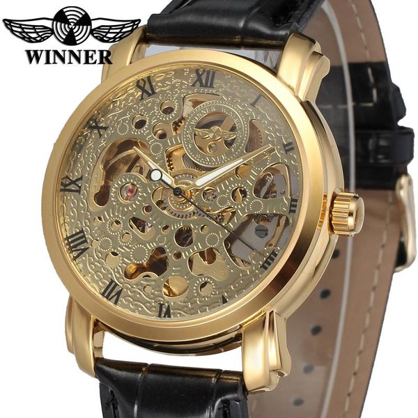 winner automatic gold skeleton watch for men brand arrival with black leather band wristwatch wristwatches, Slivery;brown
winner automatic gold skeleton watch for men brand arrival with black leather band wristwatch wristwatches, Slivery;brown