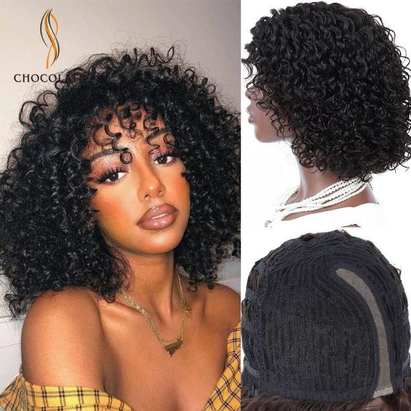lace wigs short curly human hair wig remy brazilian kinky for black women hairline brown colored, Black;brown
lace wigs short curly human hair wig remy brazilian kinky for black women hairline brown colored, Black;brown