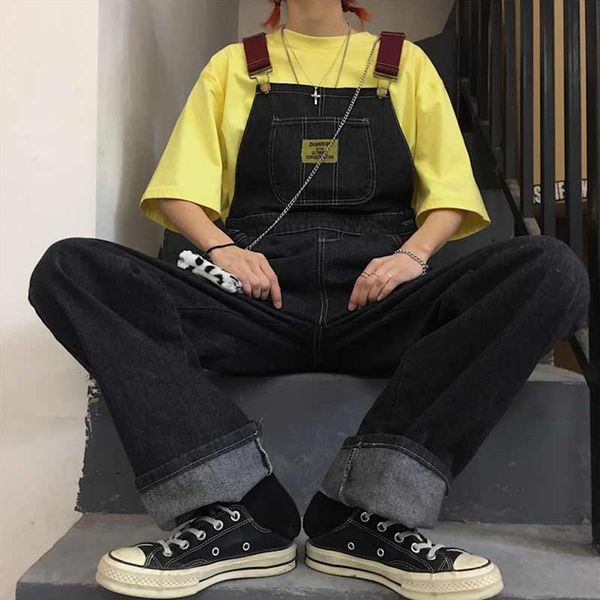 women's pants & capris autumn korean fashion retro loose denim bib female harajuku japanese solid color casual straight wide leg, Black;white
women's pants & capris autumn korean fashion retro loose denim bib female harajuku japanese solid color casual straight wide leg, Black;white