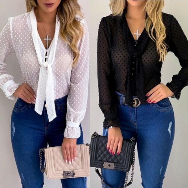 fashion women sheer tee casual blouse long sleeve see through summer autumn slim club plus size women's blouses & shirts, White
fashion women sheer tee casual blouse long sleeve see through summer autumn slim club plus size women's blouses & shirts, White